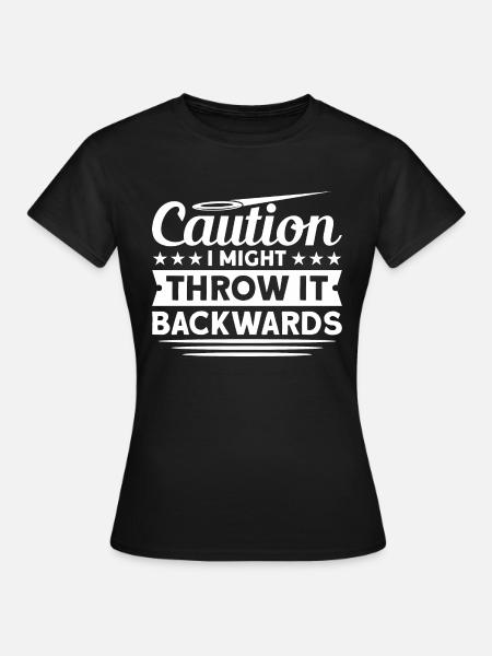 Diskuswurf Diskuswerfer Leichtathletik Diskus - Frauen T-Shirt - Schwarz