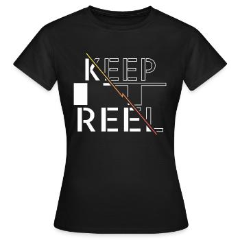 Tournois de pêche à l’achigan Fish Hook Citation amusante - T-shirt Femme - noir - Devant - AI Model Female 172 dark (172cm)