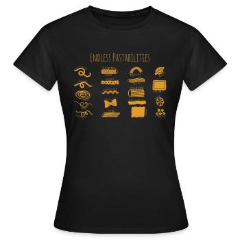 Endless Pastabilities - Women's T-Shirt - black - Front - AI Model Female 172 dark (172cm)