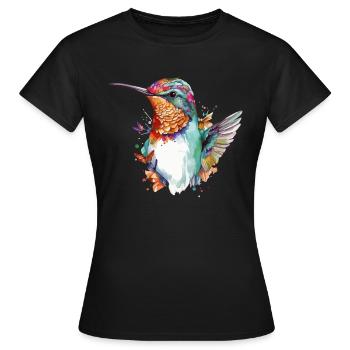 Mimi der Kolibri - Frauen T-Shirt - Schwarz - Vorne - AI Model Female 172 dark (172cm)
