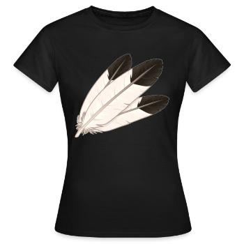 Plume d'aigle - T-shirt Femme - noir - Devant - AI Model Female 172 dark (172cm)