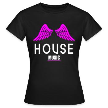 Musique house - T-shirt Femme - noir - Devant - AI Model Female 172 dark (172cm)