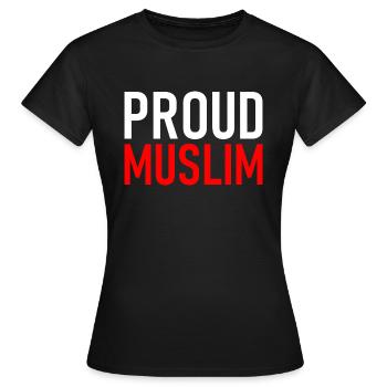 Proud Muslim - Muslime - Islam - Frauen T-Shirt - Schwarz - Vorne - AI Model Female 172 dark (172cm)