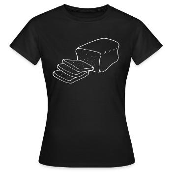 Kastenbrot Bread sliced - Women's T-Shirt - black - Front - AI Model Female 172 dark (172cm)