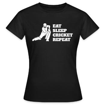 Cricket Cricket Équipe de Cricket Équipe de Cricket - T-shirt Femme - noir - Devant - AI Model Female 172 dark (172cm)