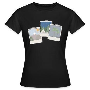 Bilder Trio - Frauen T-Shirt - Schwarz - Vorne - AI Model Female 172 dark (172cm)