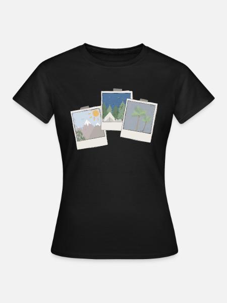 Bilder Trio - Frauen T-Shirt - Schwarz