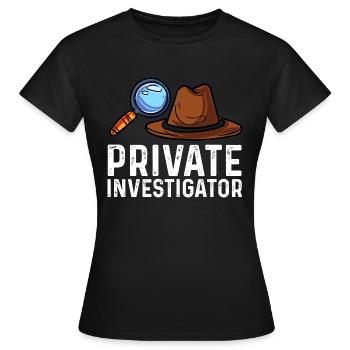 détective privé Conception d’une enquête - T-shirt Femme - noir - Devant - AI Model Female 172 dark (172cm)