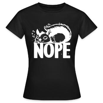 Nope Eichhörnchen Faulenzer Geschenkideen - Frauen T-Shirt - Schwarz - Vorne - AI Model Female 172 dark (172cm)