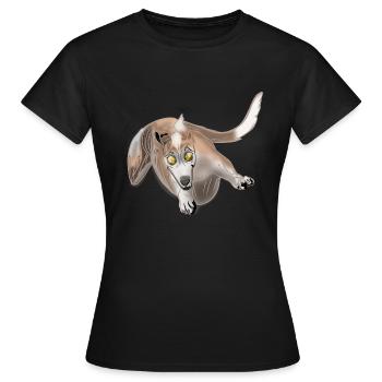 Rennbahn Hund - Frauen T-Shirt - Schwarz - Vorne - AI Model Female 172 dark (172cm)