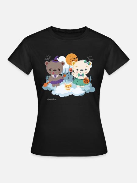 Lean & Loo Gruselige Jahreszeit - Frauen T-Shirt - Schwarz