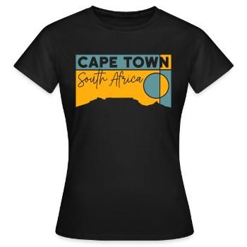 Randonnée sur la montagne de la Table Montagne de la Table Le Cap Souvenir - T-shirt Femme - noir - Devant - AI Model Female 172 dark (172cm)