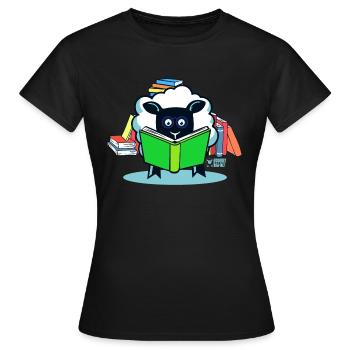 Ewe like Reading? - Women's T-Shirt - black - Front - AI Model Female 172 dark (172cm)