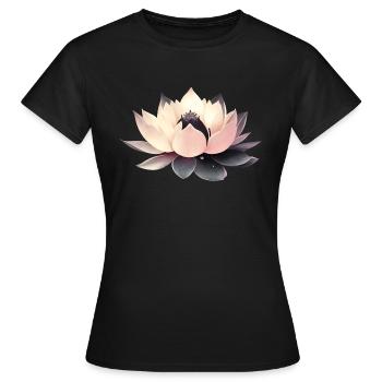 fleur de lotus - T-shirt Femme - noir - Devant - AI Model Female 172 dark (172cm)