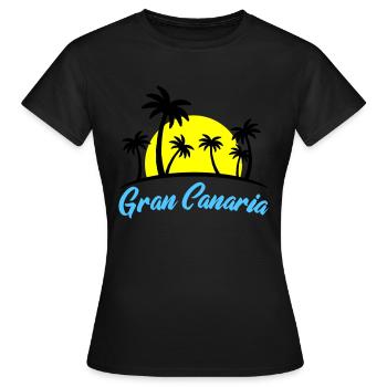 gran canaria - Frauen T-Shirt - Schwarz - Vorne - AI Model Female 172 dark (172cm)