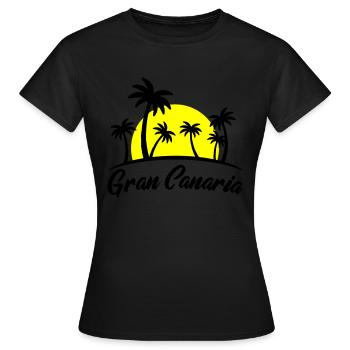 gran canaria - Frauen T-Shirt - Schwarz - Vorne - AI Model Female 172 dark (172cm)