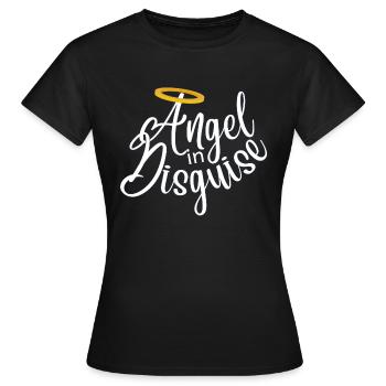 Ange déguisé - T-shirt Femme - noir - Devant - AI Model Female 172 dark (172cm)