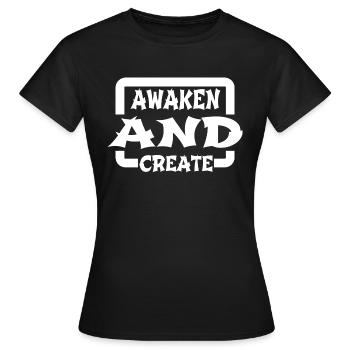 Illumination, expérience, innovation et progrès - T-shirt Femme - noir - Devant - AI Model Female 172 dark (172cm)