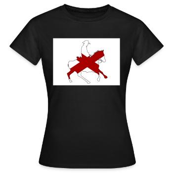 Alabama State Flag Cowboy - Women's T-Shirt - black - Front - AI Model Female 172 dark (172cm)