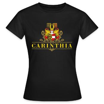 Carinthie Autriche Drapeau Armoiries Carinthie - T-shirt Femme - noir - Devant - AI Model Female 172 dark (172cm)