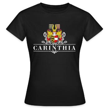 Carinthie Autriche Drapeau Armoiries Carinthie - T-shirt Femme - noir - Devant - AI Model Female 172 dark (172cm)