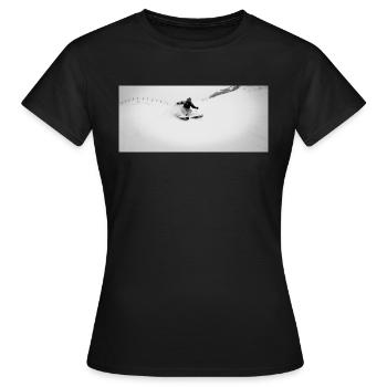 Freeride - Frauen T-Shirt - Schwarz - Vorne - AI Model Female 172 dark (172cm)