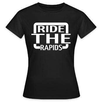 Excursions en rafting Adrénaline Accros Heureux - T-shirt Femme - noir - Devant - AI Model Female 172 dark (172cm)