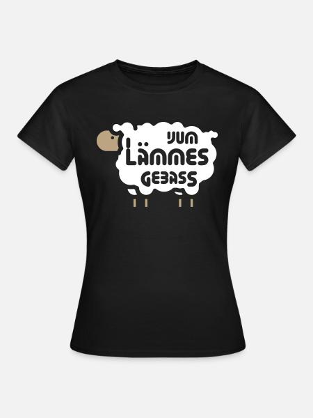 vum Lämmes gebass - Frauen T-Shirt - Schwarz