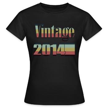 2014 Geburtstag 2014 Jahrgang 2014 Geburtstag - Frauen T-Shirt - Schwarz - Vorne - AI Model Female 172 dark (172cm)