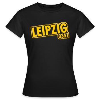 Leipzig - 0341 - Indicatif régional - Saxe - T-shirt Femme - noir - Devant - AI Model Female 172 dark (172cm)