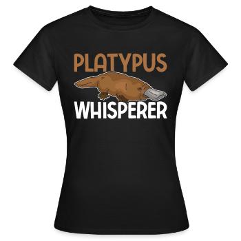 Schnabeltier - Frauen T-Shirt - Schwarz - Vorne - AI Model Female 172 dark (172cm)