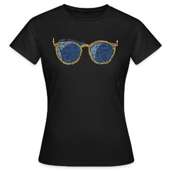 Laby Sonnenbrille 1 - Frauen T-Shirt - Schwarz - Vorne - AI Model Female 172 dark (172cm)