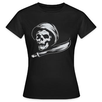 FAUCHEUSE DE CRÂNE - T-shirt Femme - noir - Devant - AI Model Female 172 dark (172cm)