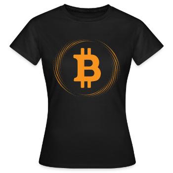 Bitcoin Ellipse Oval Master L’avenir de l’argent Design - T-shirt Femme - noir - Devant - AI Model Female 172 dark (172cm)