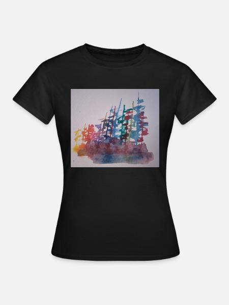 Wald - Frauen T-Shirt - Schwarz