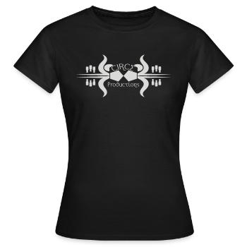 MédusaProd – L’Identité Visuelle Sonore - T-shirt Femme - noir - Devant - AI Model Female 172 dark (172cm)