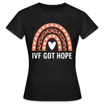 IVF – Nie die Hoffnung verlieren - Frauen T-Shirt - Schwarz - Vorne - AI Model Female 172 dark (172cm)