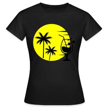 cocktail sunset - Frauen T-Shirt - Schwarz - Vorne - AI Model Female 172 dark (172cm)