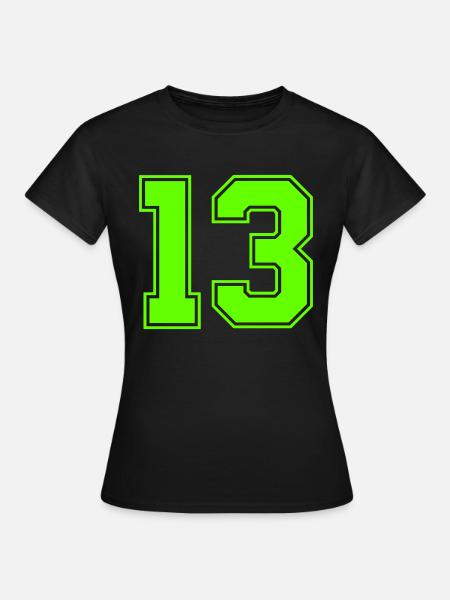 13 - Frauen T-Shirt - Schwarz