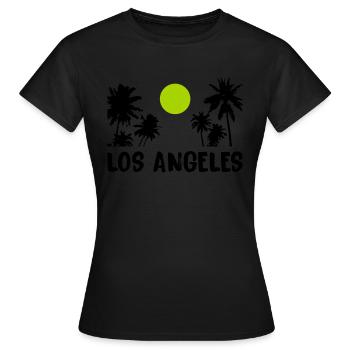 los angeles - Frauen T-Shirt - Schwarz - Vorne - AI Model Female 172 dark (172cm)