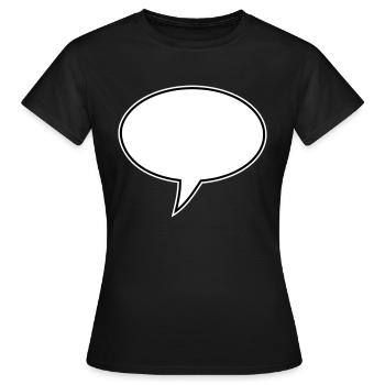 Liens vers la conception de bulles de dialogue - T-shirt Femme - noir - Devant - AI Model Female 172 dark (172cm)