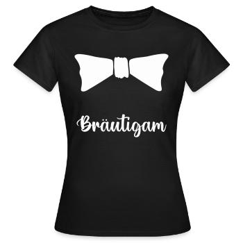 Noeud papillon marié - T-shirt Femme - noir - Devant - AI Model Female 172 dark (172cm)