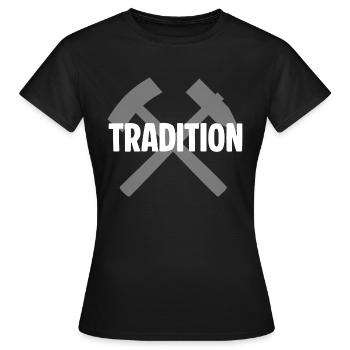 Tradition Erzgebirge - Frauen T-Shirt - Schwarz - Vorne - AI Model Female 172 dark (172cm)