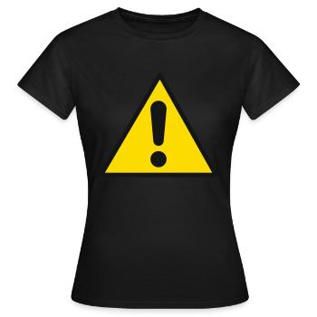 achtung - Frauen T-Shirt - Schwarz - Vorne - AI Model Female 172 dark (172cm)