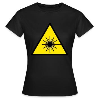 laser - Frauen T-Shirt - Schwarz - Vorne - AI Model Female 172 dark (172cm)