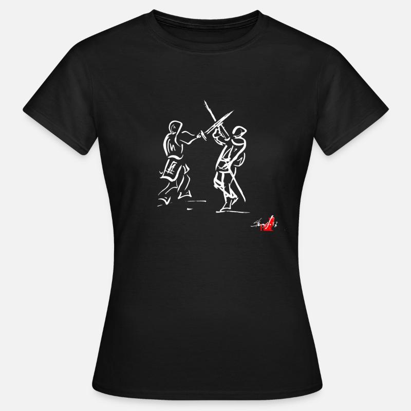WHITE MEDIUM SPADE - Women's T-Shirt - black