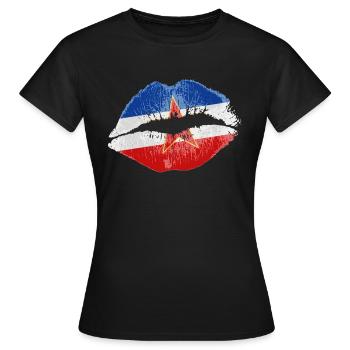 Kiss (Yougoslavie) - T-shirt Femme - noir - Devant - AI Model Female 172 dark (172cm)