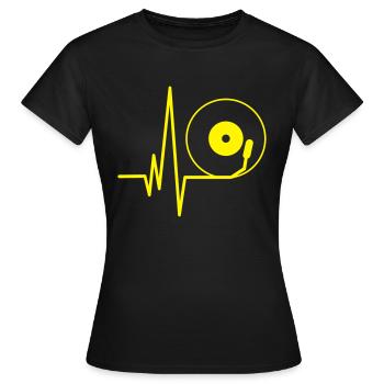 Vinyl Beat - Frauen T-Shirt - Schwarz - Vorne - AI Model Female 172 dark (172cm)