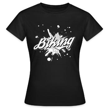 Biking Bicycle Riding Bicycle Tour - Women's T-Shirt - black - Front - AI Model Female 172 dark (172cm)