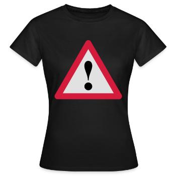 Signe d'exclamation - T-shirt Femme - noir - Devant - AI Model Female 172 dark (172cm)